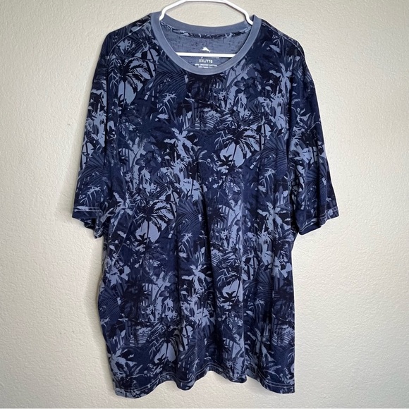 Tommy Bahama Men's Canopy Camo Blue Short Sleeve Organic Cotton T-Shirt Size XXL - Picture 1 of 8